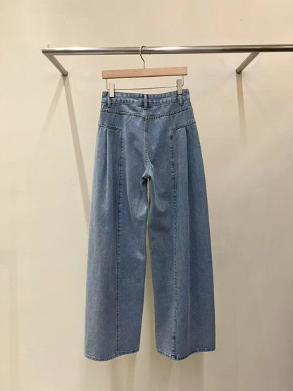 韓國直送High-Waisted Relaxed Jeans - HLY &amp; CHOCCICO