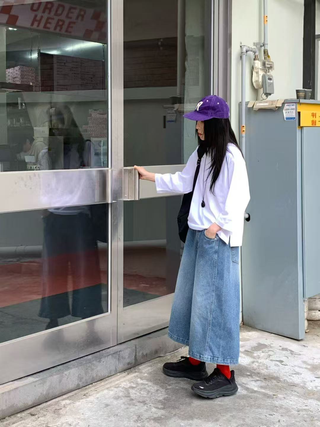 韓國直送Denim Culotte Trousers - HLY &amp; CHOCCICO