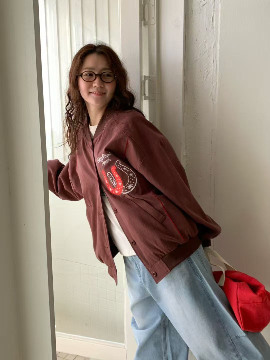 韓國直送Graphic Bomber Jacket - HLY &amp; CHOCCICO