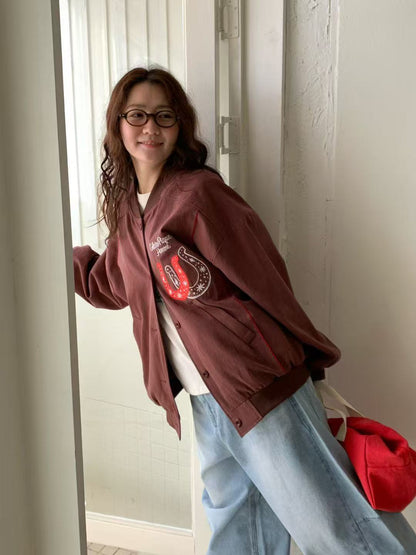 韓國直送Graphic Bomber Jacket - HLY &amp; CHOCCICO