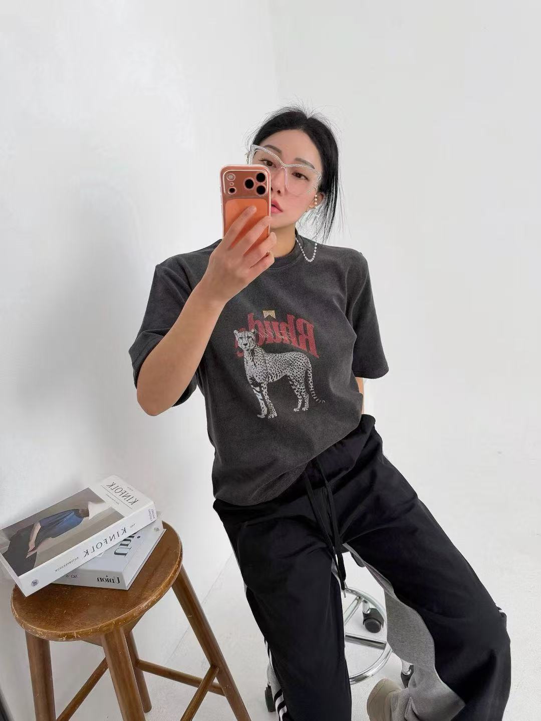 韓國直送Rhud Leopard Graphic Tee