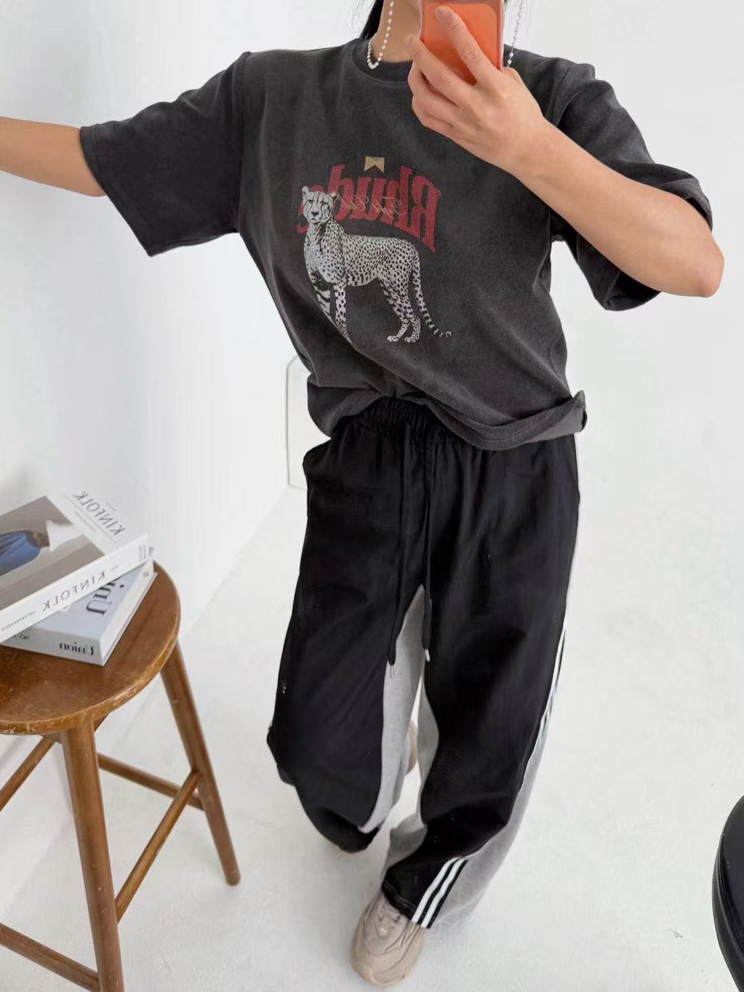 韓國直送Rhud Leopard Graphic Tee