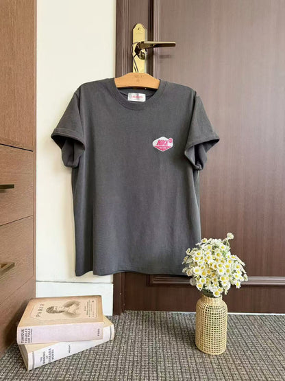 韓國直送Vintage Embroidered Tee