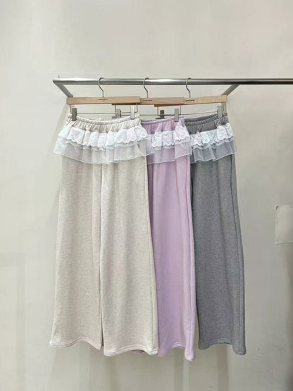 韓國直送Layered lace Top /  Pants - HLY &amp; CHOCCICO