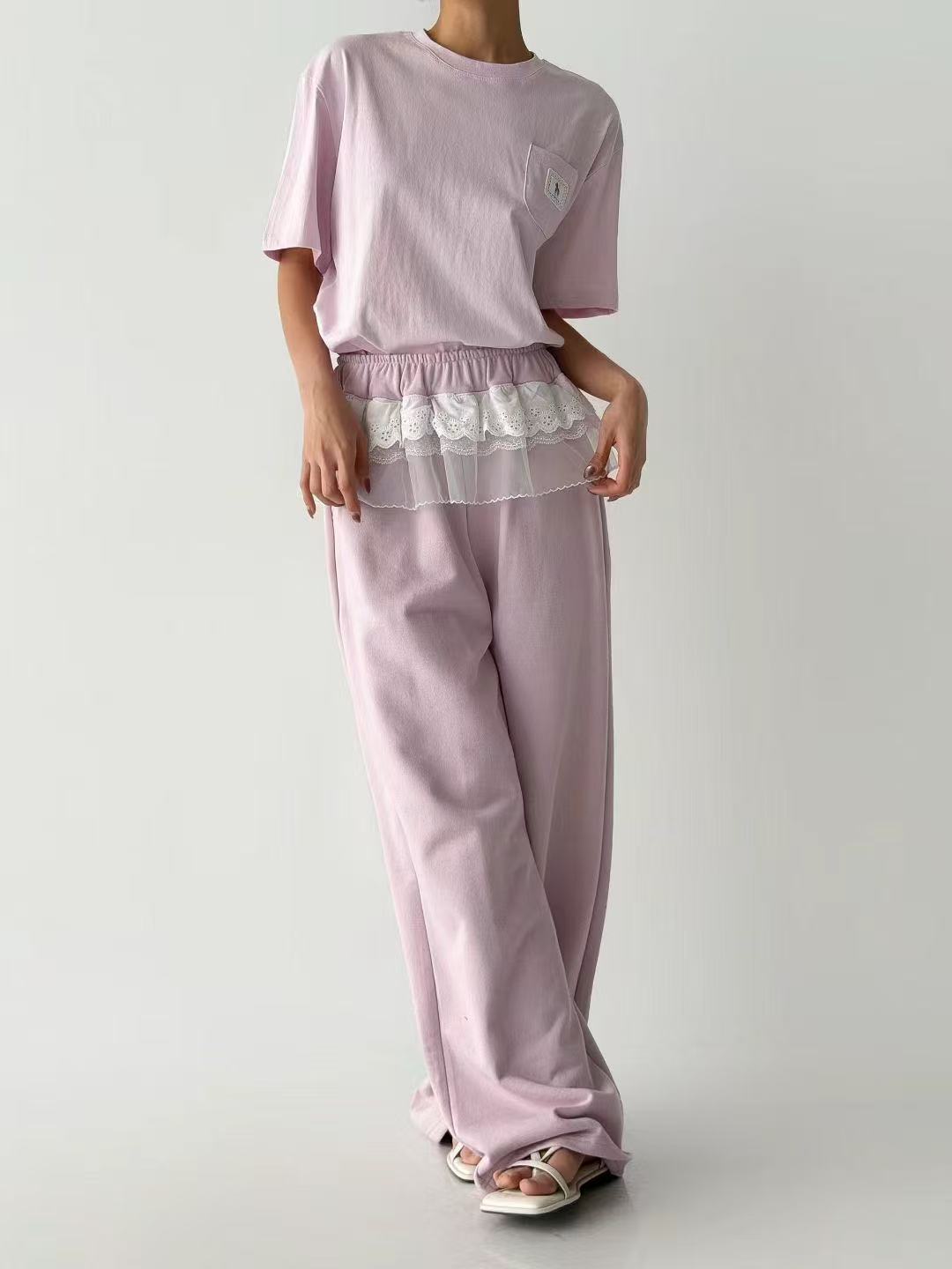 韓國直送Layered lace Top /  Pants - HLY &amp; CHOCCICO