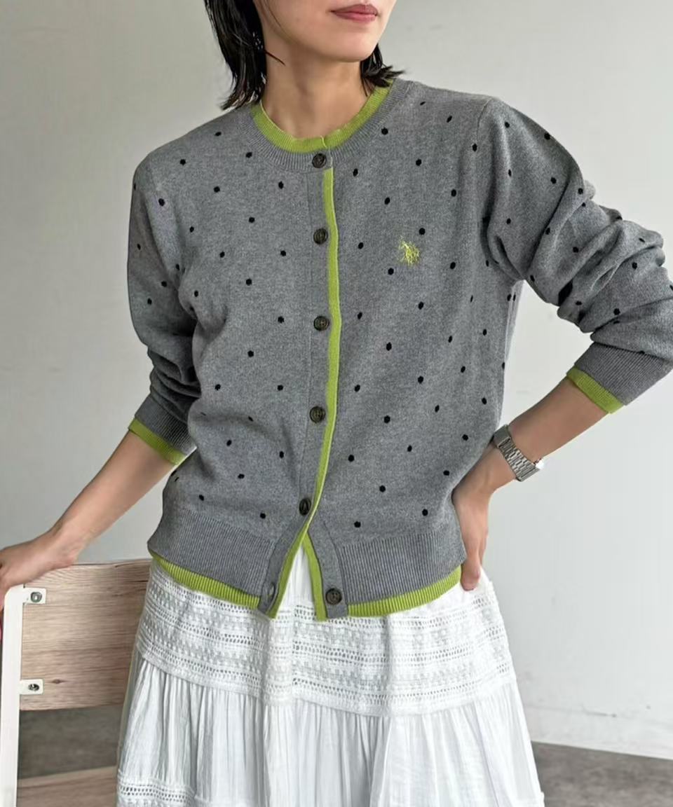 日本直送US Polo Faux Layered Sweat-Like Cardigan