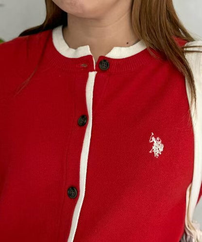 日本直送US Polo Faux Layered Sweat-Like Cardigan