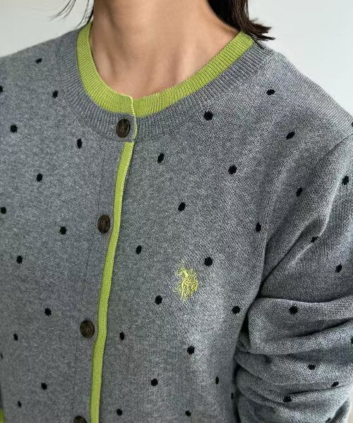 日本直送US Polo Faux Layered Sweat-Like Cardigan