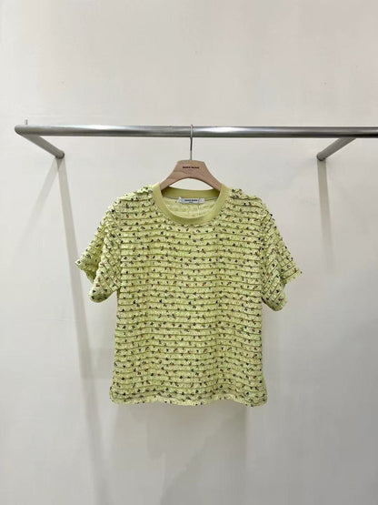 韓國直送Textured Lace Blossom Top