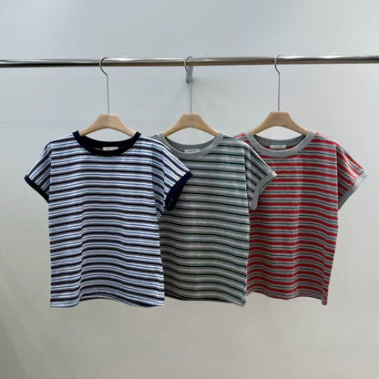 韓國直送Vibrant Stripe Tee / Shorts