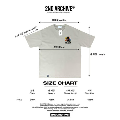 韓國直送🇰🇷 2ND ARCHIVE Floral Cyber-Bear Graphic Tee