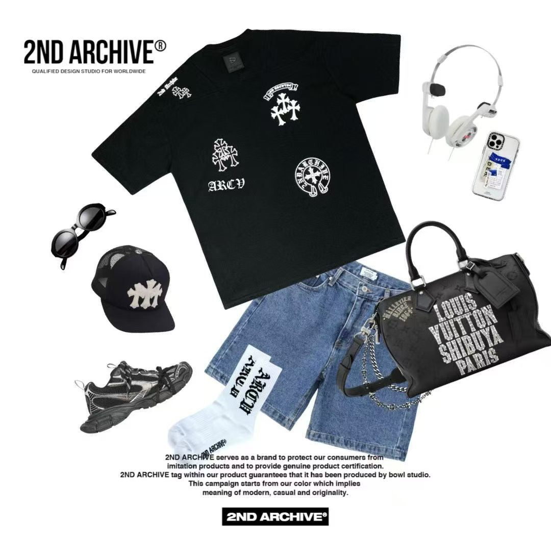 韓國直送🇰🇷 2ND ARCHIVE Assorted Cross Oversized Tee