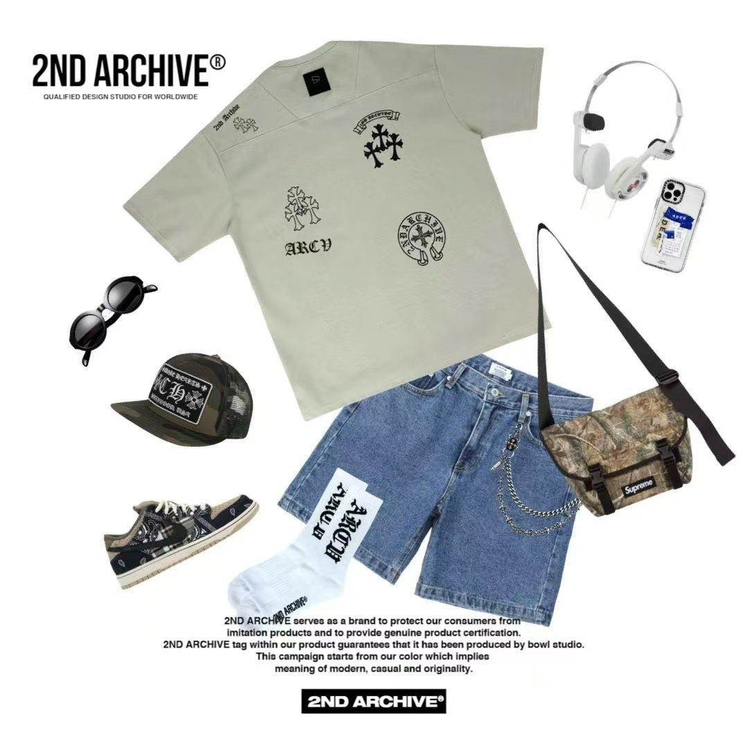 韓國直送🇰🇷 2ND ARCHIVE Assorted Cross Oversized Tee