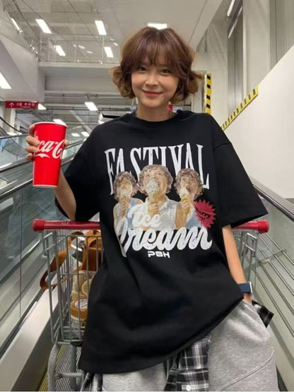 🇰🇷韓國直送🇰🇷 PLUS 82 HIYA Retro Ice Cream Festival Tee