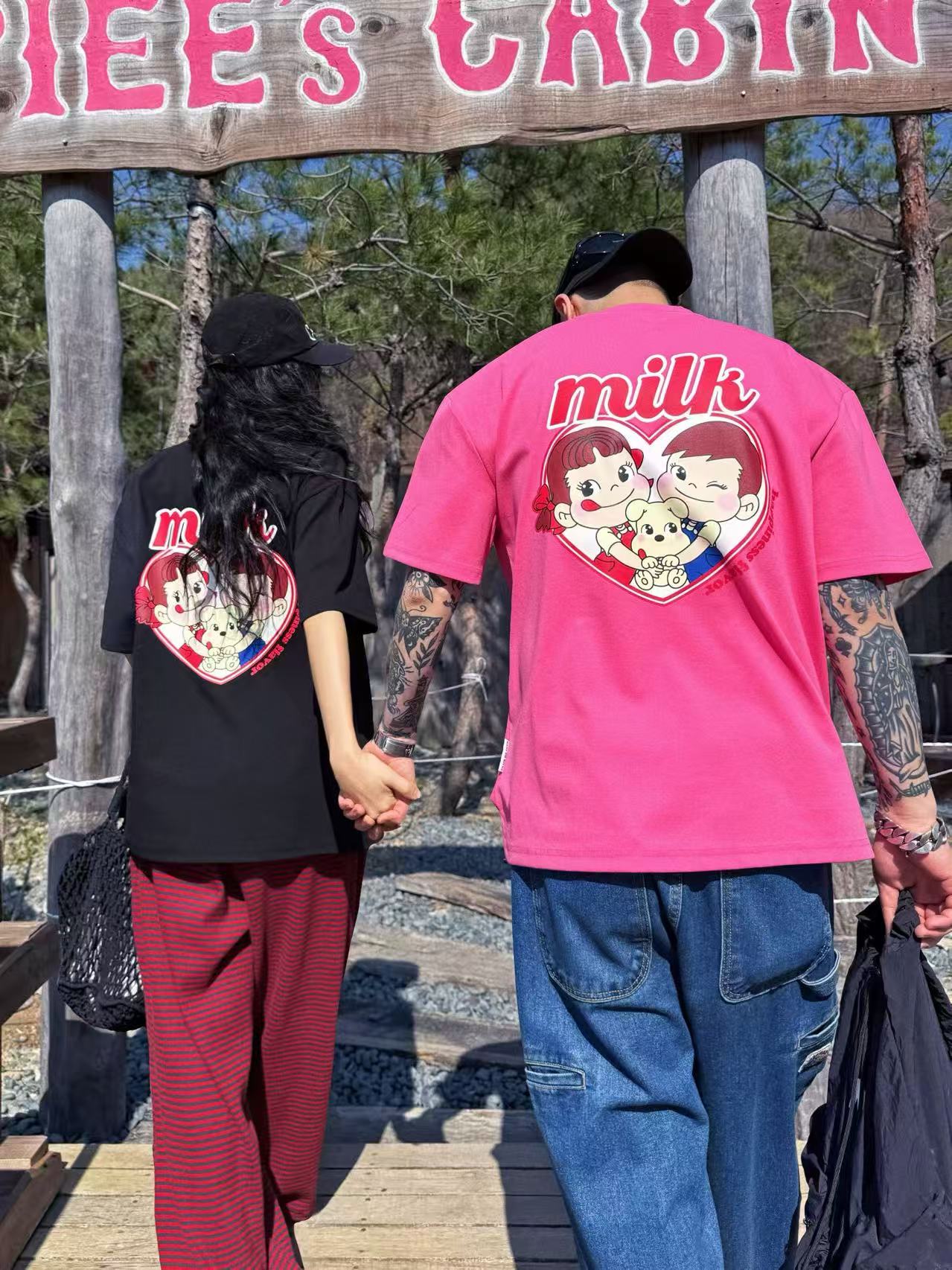 🇰🇷Direct from Korea🇰🇷 PLUS 82 HIYA Vintage Cartoon Heart Graphic Tee