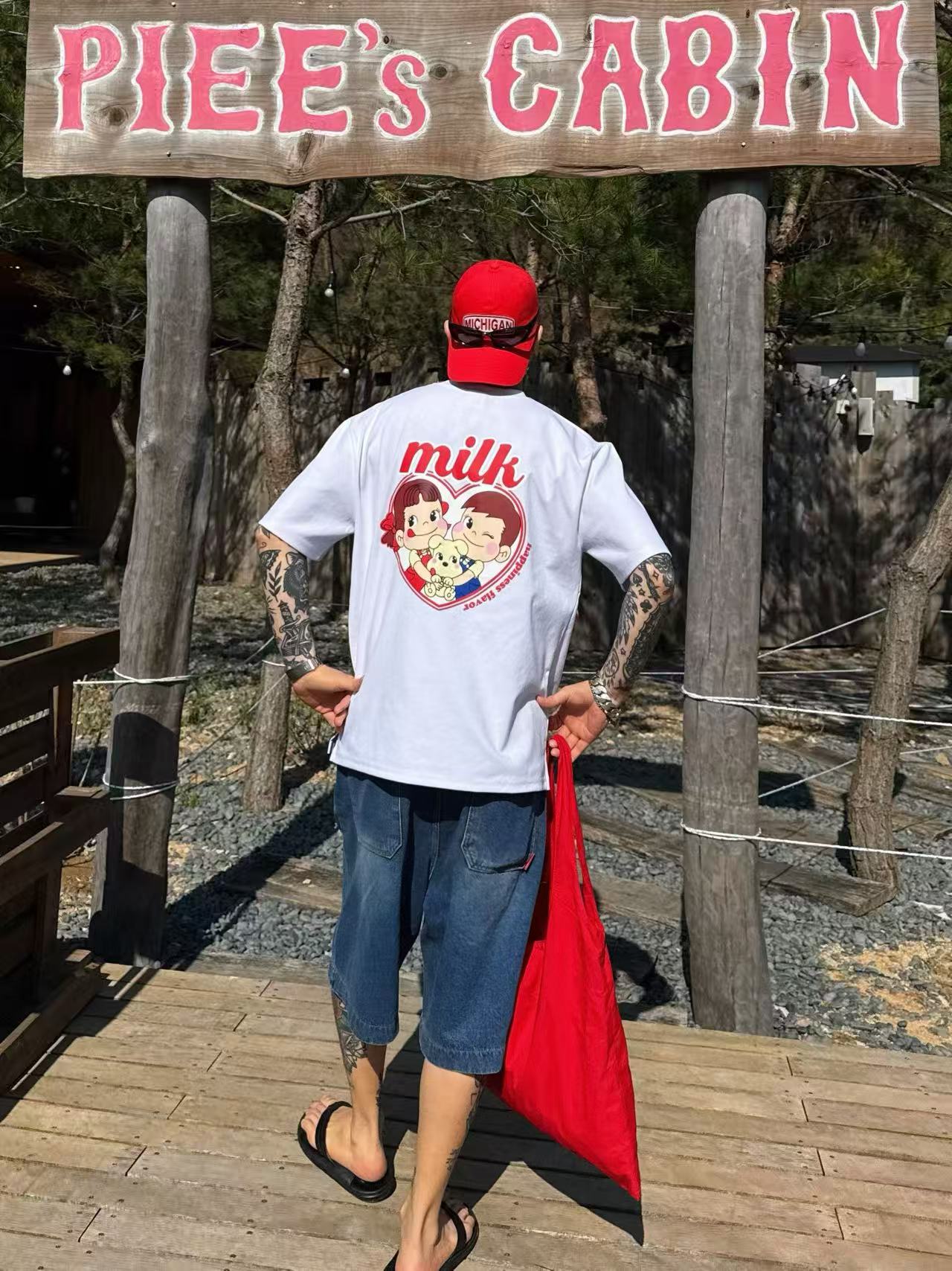 🇰🇷Direct from Korea🇰🇷 PLUS 82 HIYA Vintage Cartoon Heart Graphic Tee