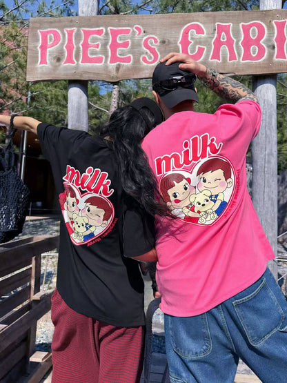 🇰🇷Direct from Korea🇰🇷 PLUS 82 HIYA Vintage Cartoon Heart Graphic Tee