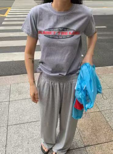 Korean Direct-Shipment Planet Vision Graphic Tee / Jeans