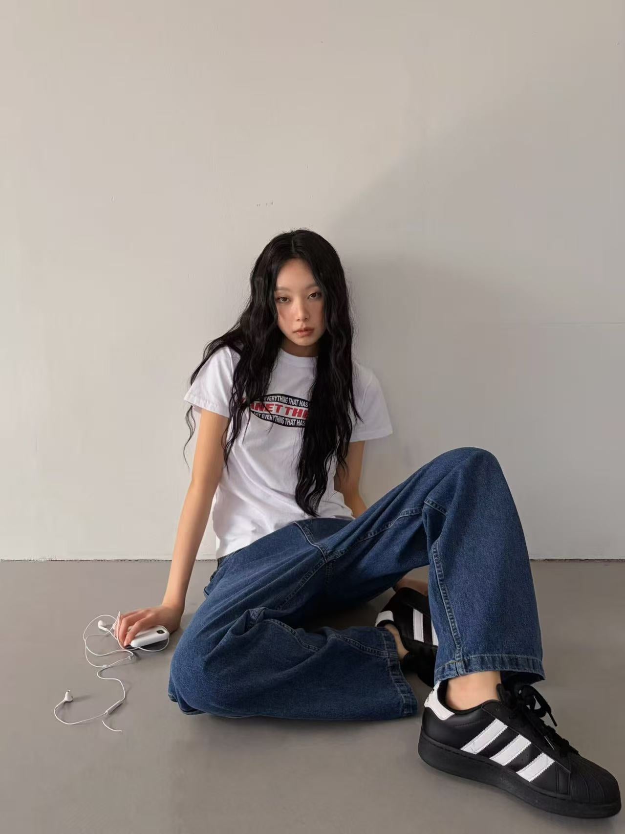 Korean Direct-Shipment Planet Vision Graphic Tee / Jeans