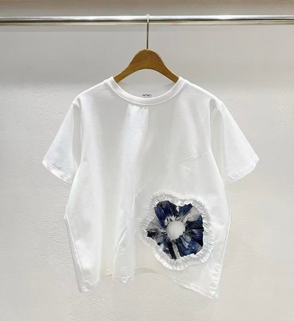 韓國直送Rosette Puff Tee