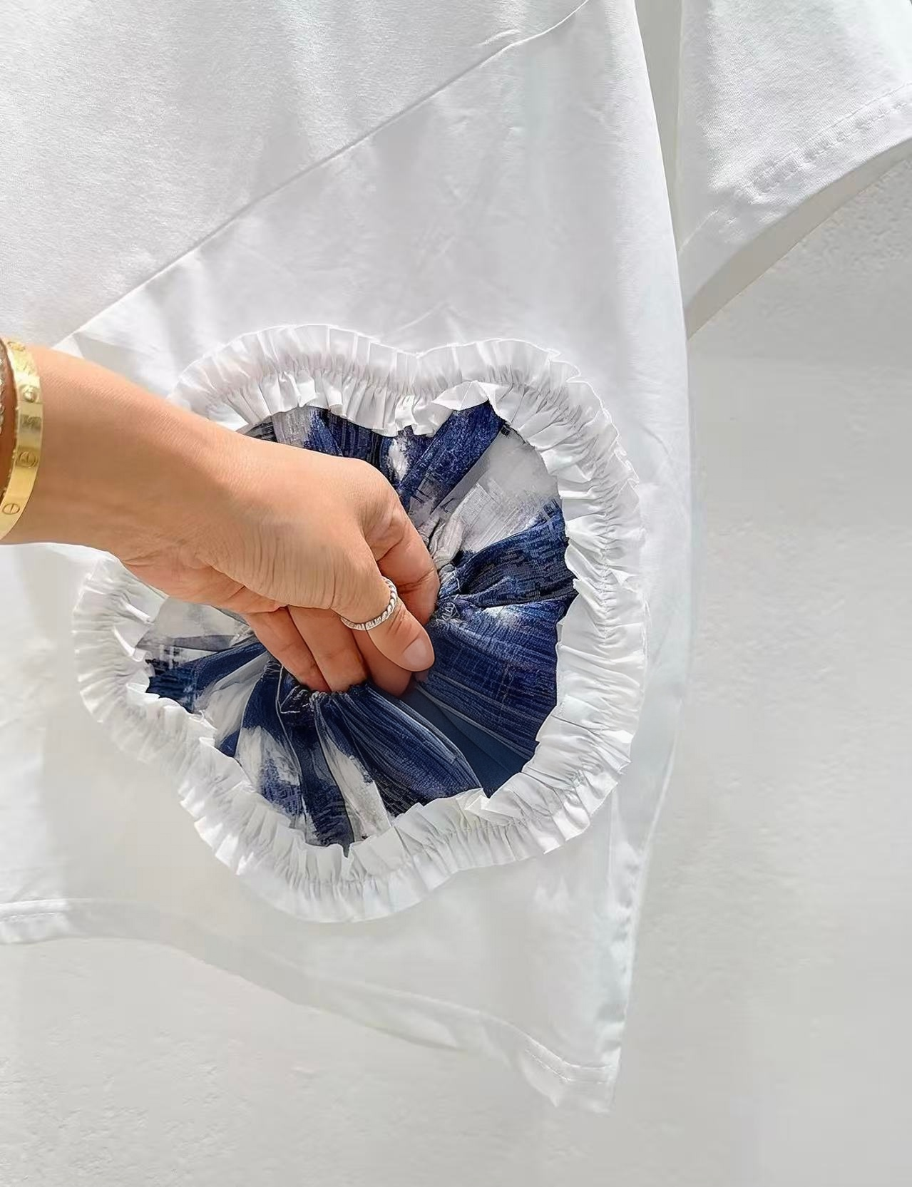 韓國直送Rosette Puff Tee