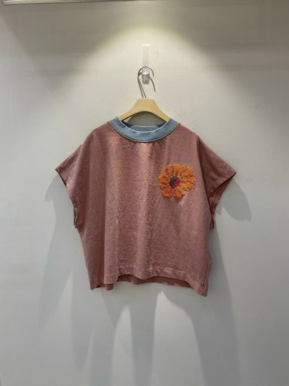 韓國直送Retro Stitch Boxy Tee