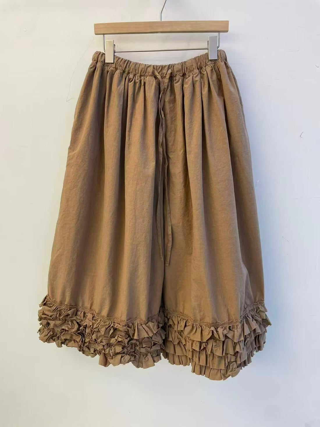 韓國直送Cozy Tiered Ruffle Gaucho Pants