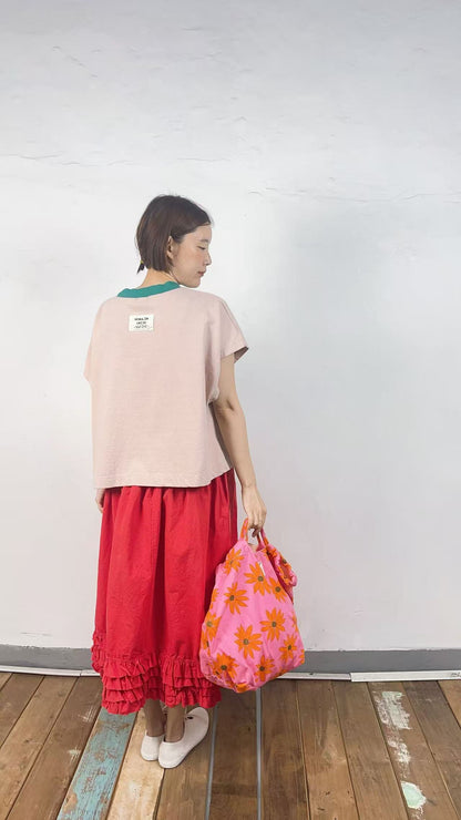 韓國直送Vintage Bloom Embroidered Tee