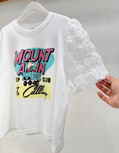 韓國直送Jeep Life Puff Sleeve Top