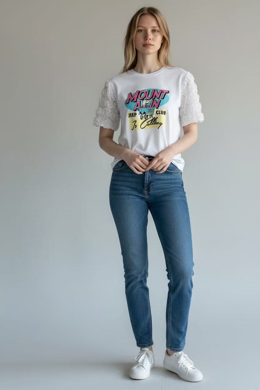 韓國直送Jeep Life Puff Sleeve Top