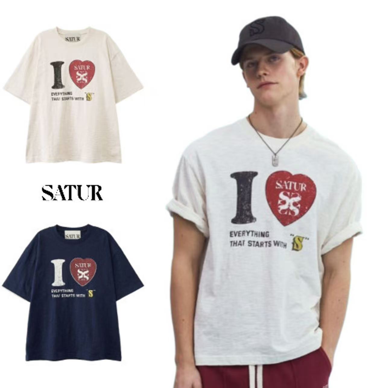 South Korea Satur I Love Slub Tee