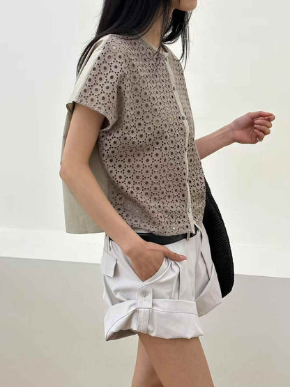 Korea Direct Amélie Floral Eyelet Shirt