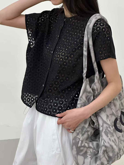 Korea Direct Amélie Floral Eyelet Shirt