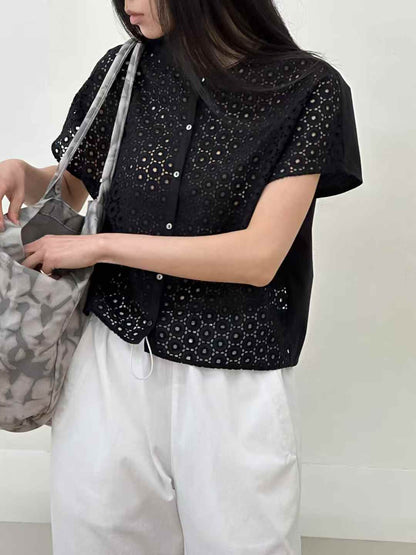 Korea Direct Amélie Floral Eyelet Shirt