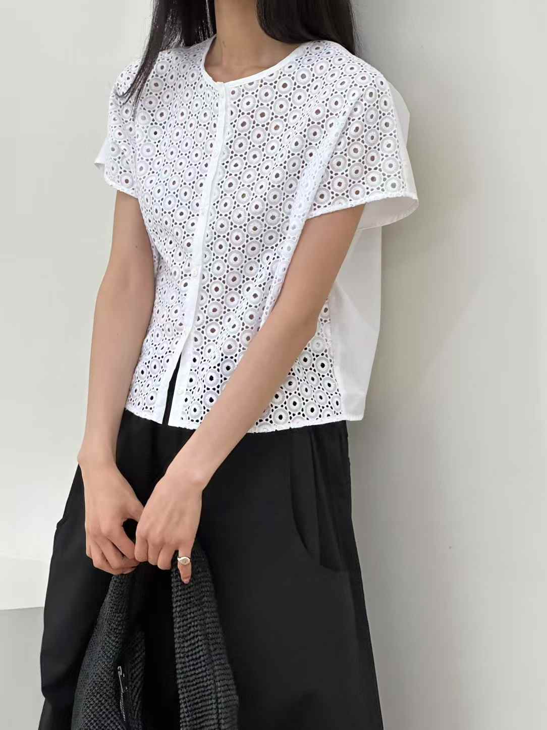 Korea Direct Amélie Floral Eyelet Shirt