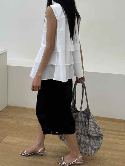 韓國直送Tiered Harmony Sleeveless Shirt