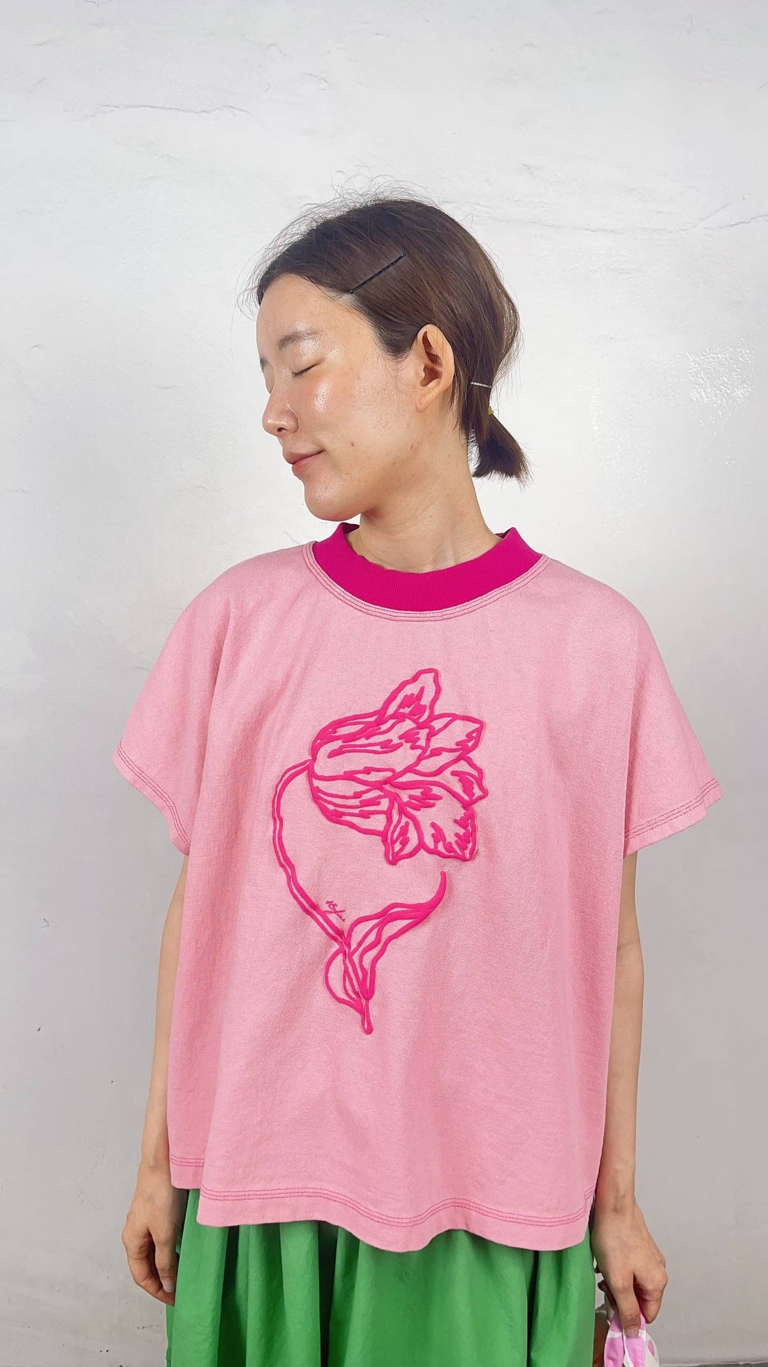 韓國直送City Girl Slouchy Floral Tee