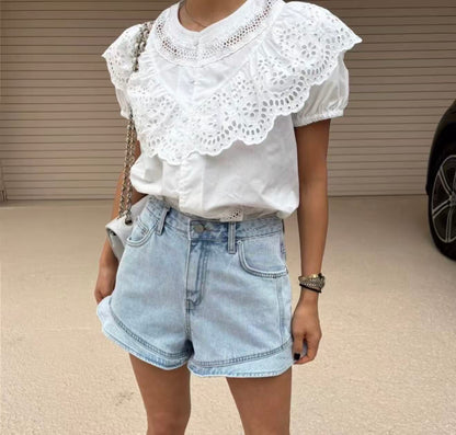 韓國直送Amélie French Lace Detailed Top
