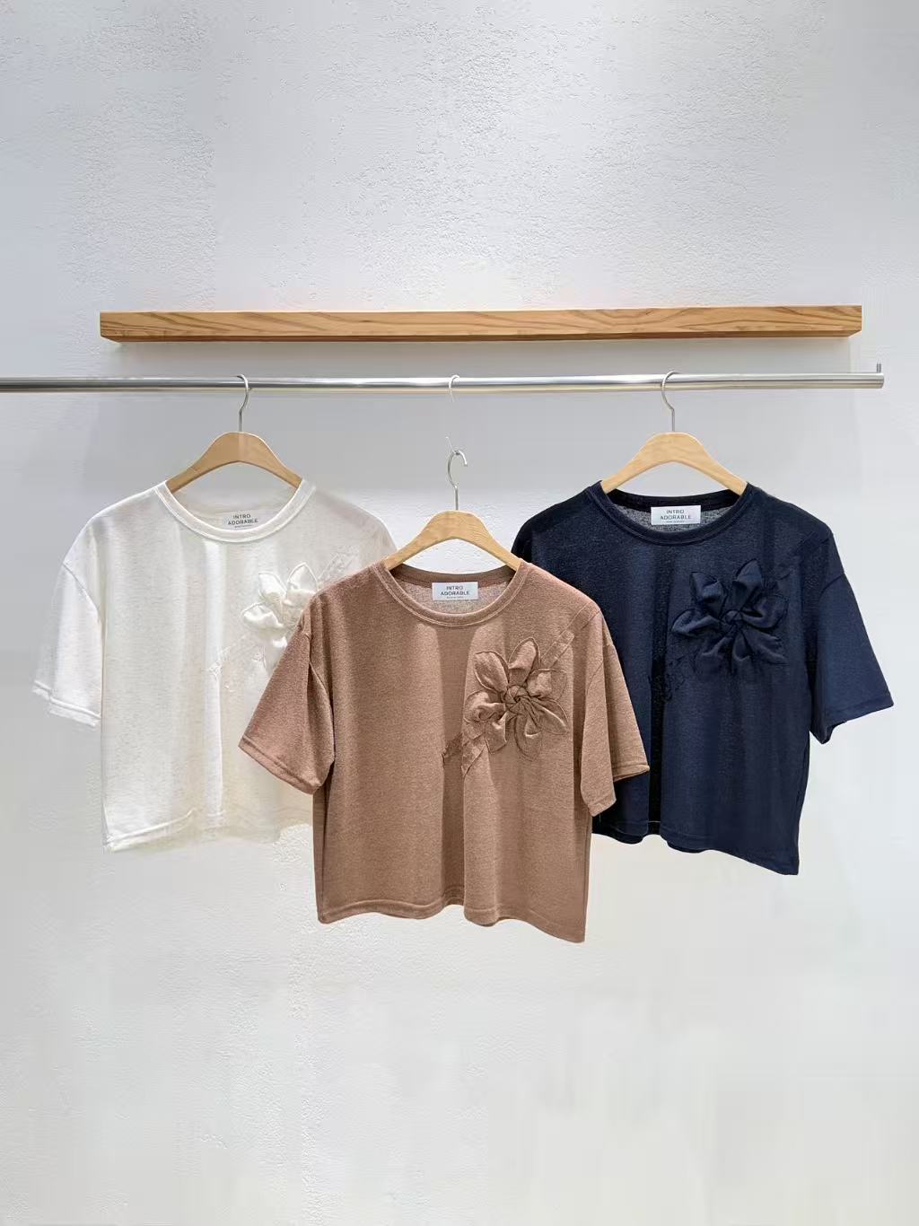 Petal Whispers Corsage Tee - Shipped Directly from Korea