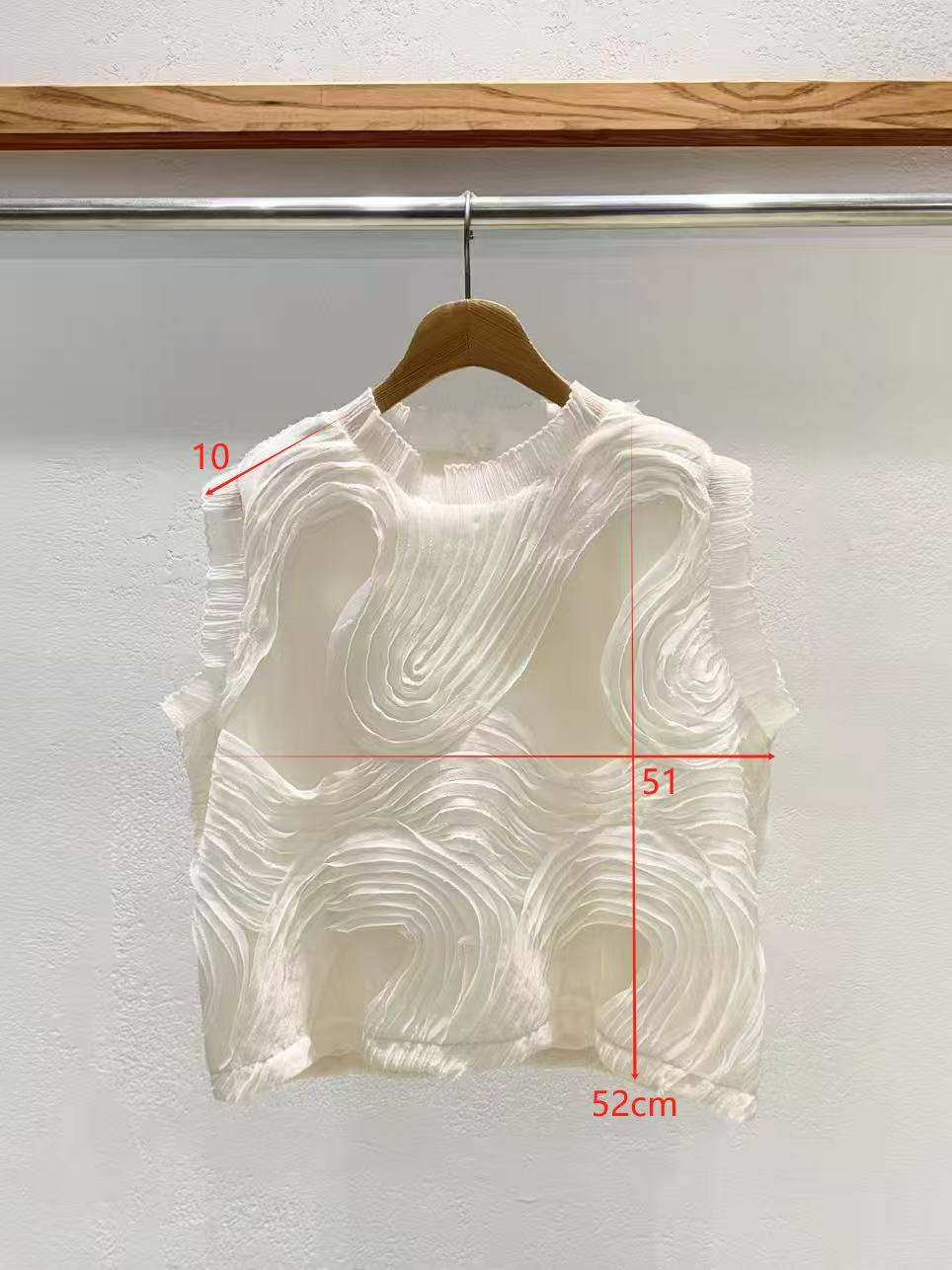 韓國直送Textured Wave Sheer Top
