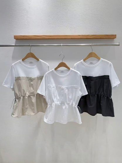 韓國直送Adora Layered Drawstring Tee