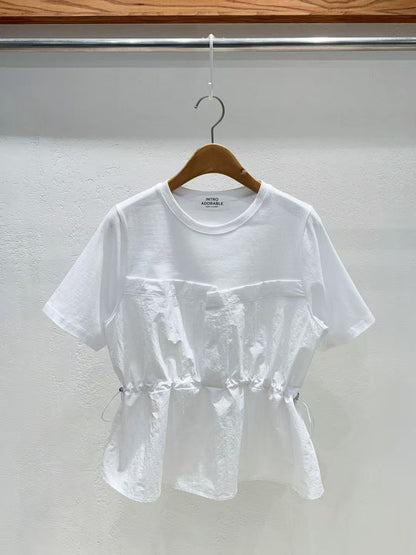 韓國直送Adora Layered Drawstring Tee