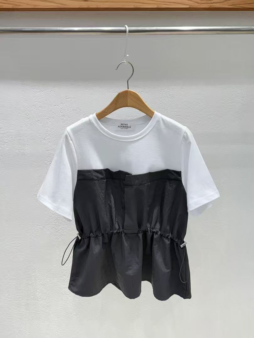韓國直送Adora Layered Drawstring Tee