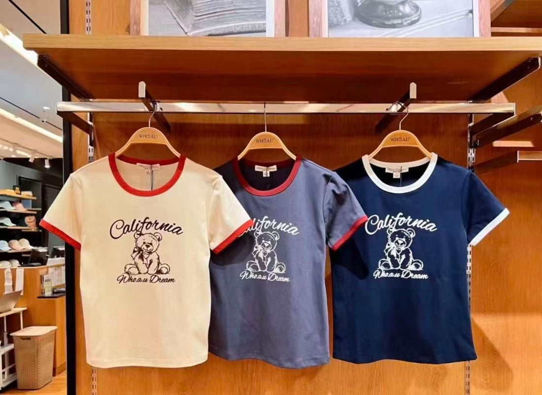 韓國直送WHO.A.U California Dream Bear Tee 🌟貨期3-4 星期🌟