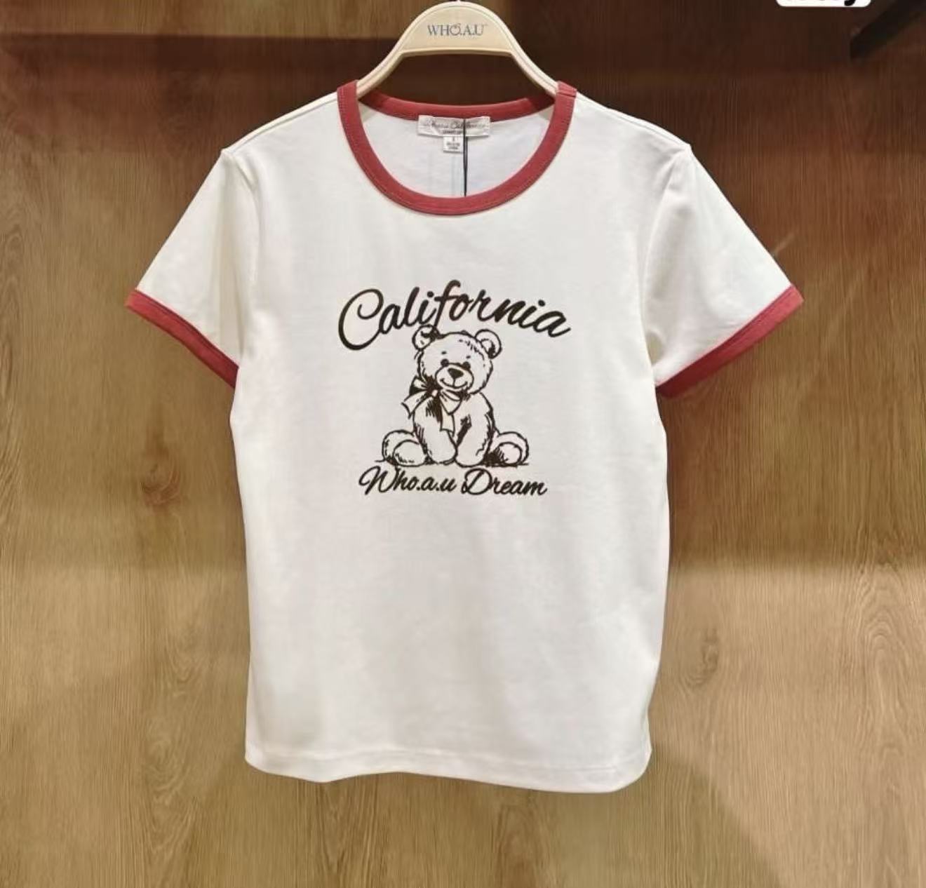 韓國直送WHO.A.U California Dream Bear Tee 🌟貨期3-4 星期🌟