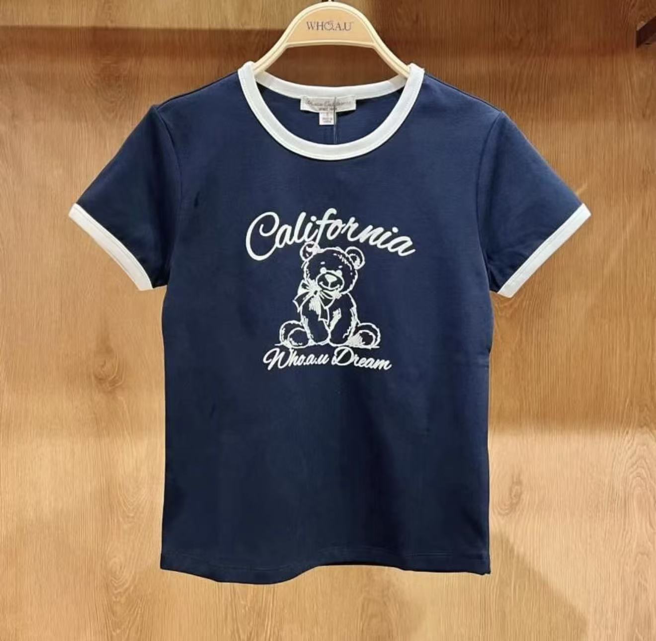 韓國直送WHO.A.U California Dream Bear Tee 🌟貨期3-4 星期🌟