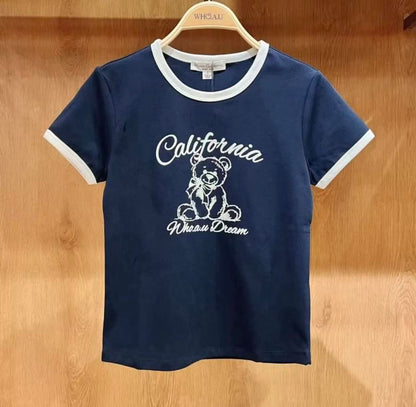 韓國直送WHO.A.U California Dream Bear Tee 🌟貨期3-4 星期🌟