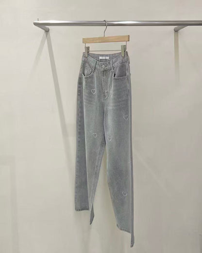 韓國直送Glitter Heart Jeans