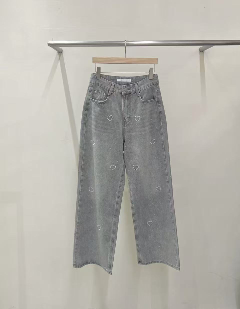 韓國直送Glitter Heart Jeans