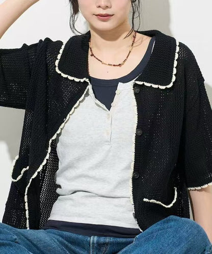 Mesh Color Block Cardigan